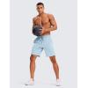 imageCRZ YOGA Mens 2 in 1 Running Shorts with Liner  9 Quick Dry for Workout Sports Athletic with PocketsLight Grayish Blue