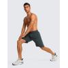 imageCRZ YOGA Mens 2 in 1 Running Shorts with Liner  9 Quick Dry for Workout Sports Athletic with PocketsMelanite