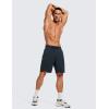 imageCRZ YOGA Mens 2 in 1 Running Shorts with Liner  9 Quick Dry for Workout Sports Athletic with PocketsTrue Navy