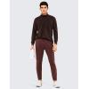 imageCRZ YOGA Mens 4Way Stretch Golf Joggers with Pockets 30quot32quot  Track Gym Athletic Workout Hiking PantsDark Red