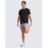 imageCRZ YOGA Mens Cotton Polyester Short Sleeve TShirt Classic Fit Casual Workout Tops Soft Premium TeeBlack