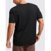 imageCRZ YOGA Mens Cotton Polyester Short Sleeve TShirt Classic Fit Casual Workout Tops Soft Premium TeeBlack
