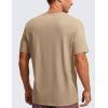 imageCRZ YOGA Mens Cotton Polyester Short Sleeve TShirt Classic Fit Casual Workout Tops Soft Premium TeeCalifornia Sand
