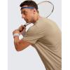 imageCRZ YOGA Mens Cotton Polyester Short Sleeve TShirt Classic Fit Casual Workout Tops Soft Premium TeeCalifornia Sand