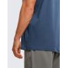 imageCRZ YOGA Mens Cotton Polyester Short Sleeve TShirt Classic Fit Casual Workout Tops Soft Premium TeeElectric Blue