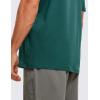 imageCRZ YOGA Mens Cotton Polyester Short Sleeve TShirt Classic Fit Casual Workout Tops Soft Premium TeeForest Green