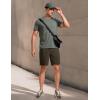 imageCRZ YOGA Mens Cotton Polyester Short Sleeve TShirt Classic Fit Casual Workout Tops Soft Premium TeeGrey Sage