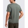 imageCRZ YOGA Mens Cotton Polyester Short Sleeve TShirt Classic Fit Casual Workout Tops Soft Premium TeeGrey Sage