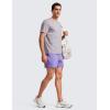imageCRZ YOGA Mens Cotton Polyester Short Sleeve TShirt Classic Fit Casual Workout Tops Soft Premium TeeGull Gray