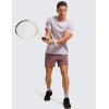 imageCRZ YOGA Mens Cotton Polyester Short Sleeve TShirt Classic Fit Casual Workout Tops Soft Premium TeeIced Iris