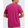imageCRZ YOGA Mens Cotton Polyester Short Sleeve TShirt Classic Fit Casual Workout Tops Soft Premium TeeSizzling Pink