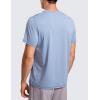 imageCRZ YOGA Mens Cotton Polyester Short Sleeve TShirt Classic Fit Casual Workout Tops Soft Premium TeeSlate Blue