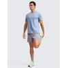 imageCRZ YOGA Mens Cotton Polyester Short Sleeve TShirt Classic Fit Casual Workout Tops Soft Premium TeeSlate Blue