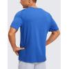 imageCRZ YOGA Mens Cotton Polyester Short Sleeve TShirt Classic Fit Casual Workout Tops Soft Premium TeeStrong Blue