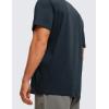 imageCRZ YOGA Mens Cotton Polyester Short Sleeve TShirt Classic Fit Casual Workout Tops Soft Premium TeeTrue Navy