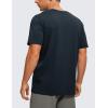 imageCRZ YOGA Mens Cotton Polyester Short Sleeve TShirt Classic Fit Casual Workout Tops Soft Premium TeeTrue Navy