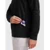 imageCRZ YOGA Mens Crewneck Sweatshirts French Terry Athletic Workout Sweat Shirts Casual Pullover Tops with Zipper PocketBlack