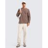 imageCRZ YOGA Mens Crewneck Sweatshirts French Terry Athletic Workout Sweat Shirts Casual Pullover Tops with Zipper PocketBrown Purple