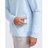 imageCRZ YOGA Mens Crewneck Sweatshirts French Terry Athletic Workout Sweat Shirts Casual Pullover Tops with Zipper PocketChambray Blue