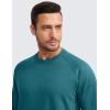 imageCRZ YOGA Mens Crewneck Sweatshirts French Terry Athletic Workout Sweat Shirts Casual Pullover Tops with Zipper PocketGreen Jade