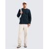 imageCRZ YOGA Mens Crewneck Sweatshirts French Terry Athletic Workout Sweat Shirts Casual Pullover Tops with Zipper PocketTrue Navy
