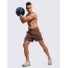 imageCRZ YOGA Mens FourWay Stretch Workout Shorts  5 Soft Durable for Casual Athletic with PocketsCoffee Brown