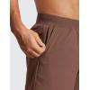 imageCRZ YOGA Mens FourWay Stretch Workout Shorts  5 Soft Durable for Casual Athletic with PocketsCoffee Brown