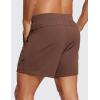 imageCRZ YOGA Mens FourWay Stretch Workout Shorts  5 Soft Durable for Casual Athletic with PocketsCoffee Brown