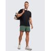 imageCRZ YOGA Mens FourWay Stretch Workout Shorts  5 Soft Durable for Casual Athletic with PocketsDark Forest Green
