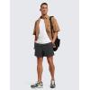 imageCRZ YOGA Mens FourWay Stretch Workout Shorts  5 Soft Durable for Casual Athletic with PocketsInk Gray