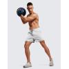 imageCRZ YOGA Mens FourWay Stretch Workout Shorts  5 Soft Durable for Casual Athletic with PocketsPlatinum Grey