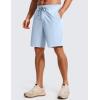 imageCRZ YOGA Mens FourWay Stretch Workout Shorts  9 Linerless Soft Durable for Casual Athletic with PocketsChambray Blue