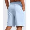 imageCRZ YOGA Mens FourWay Stretch Workout Shorts  9 Linerless Soft Durable for Casual Athletic with PocketsChambray Blue