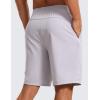imageCRZ YOGA Mens FourWay Stretch Workout Shorts  9 Linerless Soft Durable for Casual Athletic with PocketsGull Gray