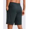 imageCRZ YOGA Mens FourWay Stretch Workout Shorts  9 Linerless Soft Durable for Casual Athletic with PocketsMelanite