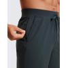 imageCRZ YOGA Mens FourWay Stretch Workout Shorts  9 Linerless Soft Durable for Casual Athletic with PocketsMelanite