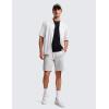 imageCRZ YOGA Mens FourWay Stretch Workout Shorts  9 Linerless Soft Durable for Casual Athletic with PocketsPlatinum Grey
