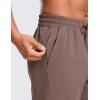imageCRZ YOGA Mens Linerless Workout Shorts  9 Quick Dry for Running Sports Athletic Gym with PocketsBrown Rock