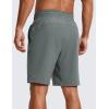 imageCRZ YOGA Mens Linerless Workout Shorts  9 Quick Dry for Running Sports Athletic Gym with PocketsGrey Sage