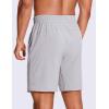 imageCRZ YOGA Mens Linerless Workout Shorts  9 Quick Dry for Running Sports Athletic Gym with PocketsGull Gray