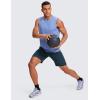 imageCRZ YOGA Mens Linerless Workout Shorts  9 Quick Dry for Running Sports Athletic Gym with PocketsInk Blue