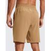 imageCRZ YOGA Mens Linerless Workout Shorts  9 Quick Dry for Running Sports Athletic Gym with PocketsKhaki Sand