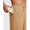imageCRZ YOGA Mens Linerless Workout Shorts  9 Quick Dry for Running Sports Athletic Gym with PocketsKhaki Sand