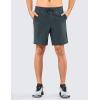 imageCRZ YOGA Mens Linerless Workout Shorts  9 Quick Dry for Running Sports Athletic Gym with PocketsMelanite