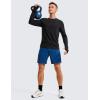 imageCRZ YOGA Mens Long Sleeve Basic Shirts Moisture Wicking Workout Tops Casual Crewneck Comfort TShirtBlack