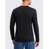 imageCRZ YOGA Mens Long Sleeve Basic Shirts Moisture Wicking Workout Tops Casual Crewneck Comfort TShirtBlack