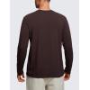 imageCRZ YOGA Mens Long Sleeve Basic Shirts Moisture Wicking Workout Tops Casual Crewneck Comfort TShirtHot Fudge Brown
