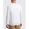 imageCRZ YOGA Mens Long Sleeve Basic Shirts Moisture Wicking Workout Tops Casual Crewneck Comfort TShirtWhite