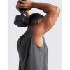 imageCRZ YOGA Mens Mesh Workout Tank Tops Quick Dry Breathable Running Athletic Training Sleeveless Muscle ShirtsDark Carbon