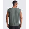 imageCRZ YOGA Mens Mesh Workout Tank Tops Quick Dry Breathable Running Athletic Training Sleeveless Muscle ShirtsGrey Sage